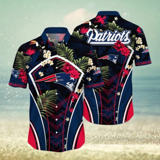NFL New England Patriots Hawaii Shirt Flower Vibrant Beachy Shirts