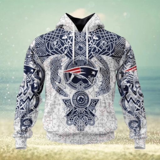 NFL New England Patriots Norse Viking Symbols 3D Hoodie