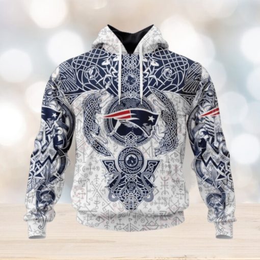 NFL New England Patriots Norse Viking Symbols 3D Hoodie