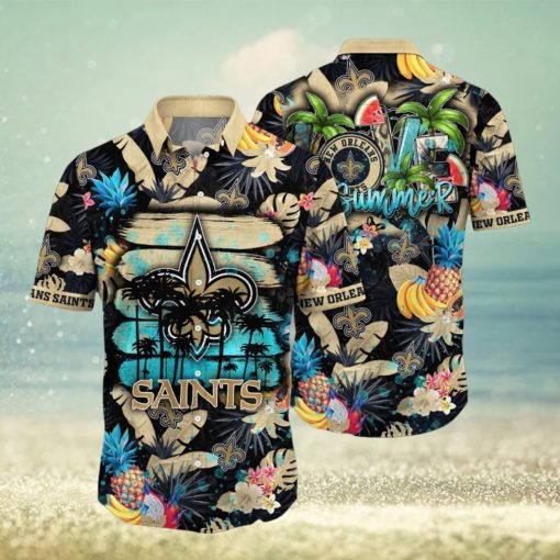 NFL New Orleans Saints Hawaii Shirt Flower Relaxed Island Wear