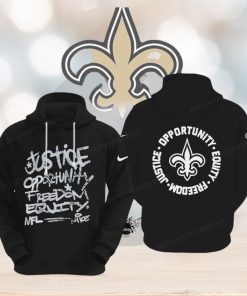 NFL New Orleans Saints Justice Opportunity Equity Freedom Hoodie