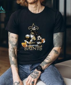 NFL New Orleans Saints Mickey Mouse Donald Duck Goofy Football Shirt T Shirt