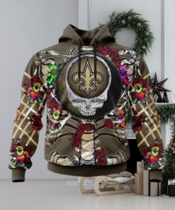 NFL New Orleans Saints Mix Grateful Dead, Personalized Name & Number Specialized Concepts Kits 3D Hoodie