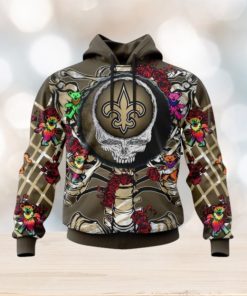 NFL New Orleans Saints Mix Grateful Dead, Personalized Name & Number Specialized Concepts Kits 3D Hoodie