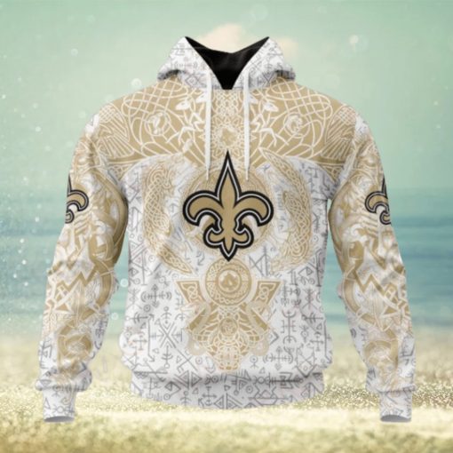 NFL New Orleans Saints Norse Viking Symbols 3D Hoodie