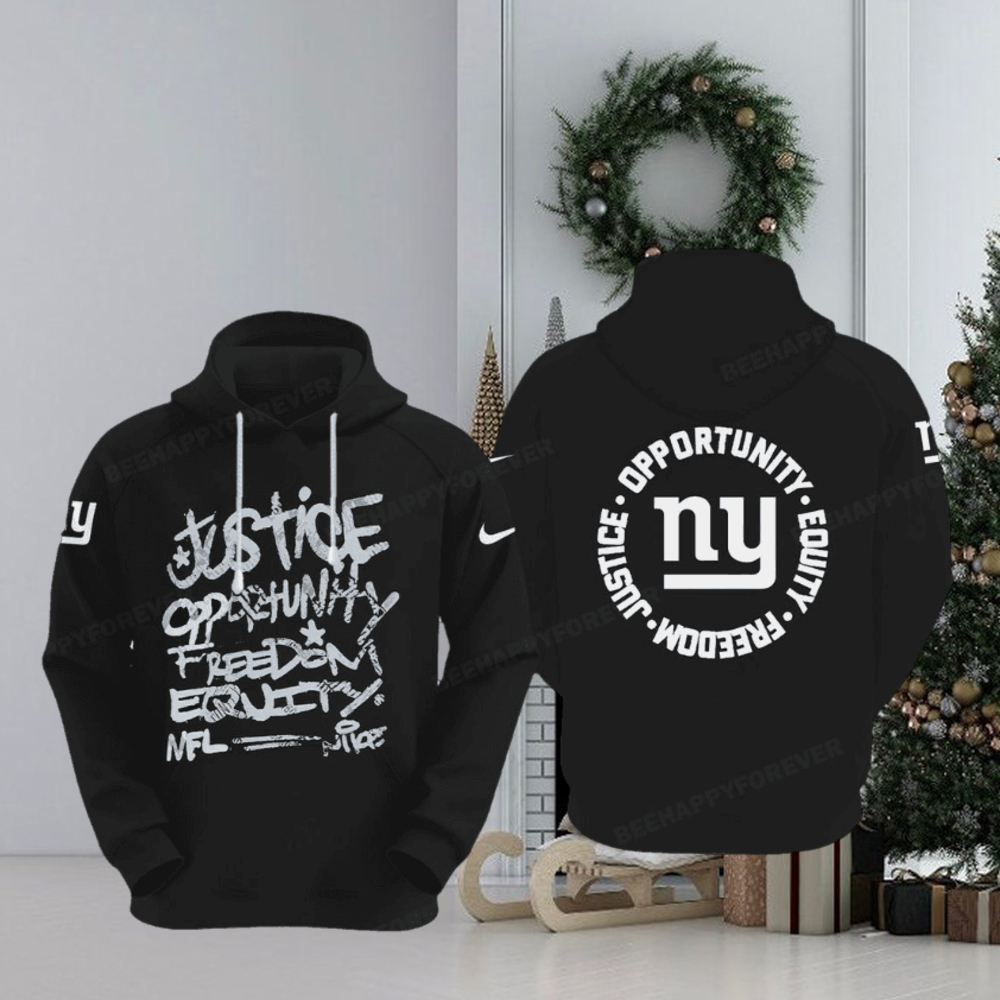 NFL New York Giants Justice Opportunity Equity Freedom Hoodie NFL New York Giants Justice Opportunity Equity Freedom Hoodie