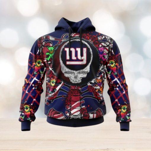 NFL New York Giants Mix Grateful Dead, Personalized Name & Number Specialized Concepts Kits 3D Hoodie