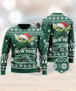 NFL New York Jets Cute Baby Yoda Sweater
