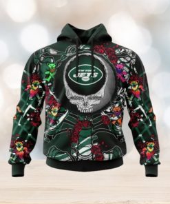 NFL New York Jets Mix Grateful Dead, Personalized Name & Number Specialized Concepts Kits 3D Hoodie