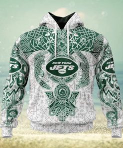 NFL New York Jets Norse Viking Symbols 3D Hoodie