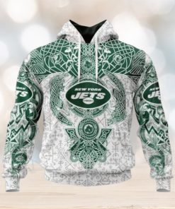 NFL New York Jets Norse Viking Symbols 3D Hoodie