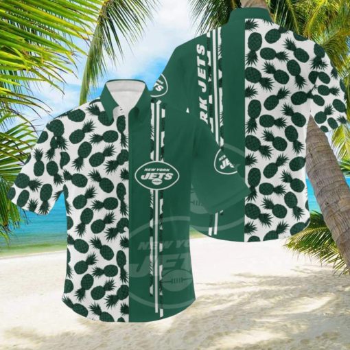 NFL New York Jets Pineapple Pattern Hawaiian Shirt Unisex