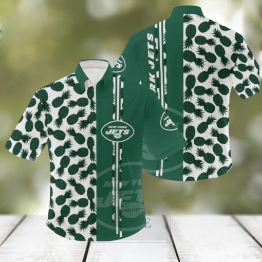 NFL New York Jets Pineapple Pattern Hawaiian Shirt Unisex