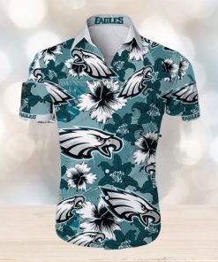 NFL Philadelphia Eagles Hawaiian Shirt Hibiscus Pattern Trendy Summer Gift