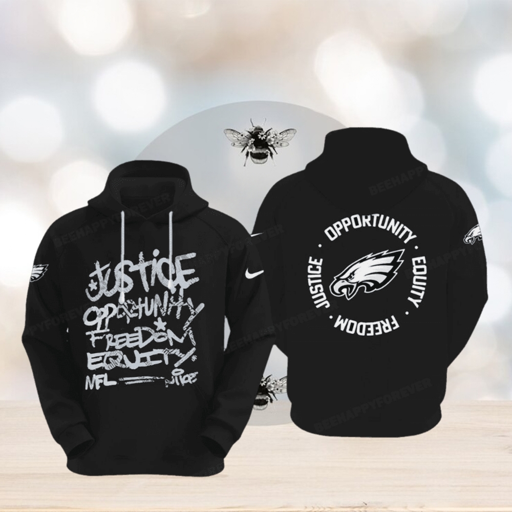 NFL Philadelphia Eagles Justice Opportunity Equity Freedom Hoodie NFL Philadelphia Eagles Justice Opportunity Equity Freedom Hoodie