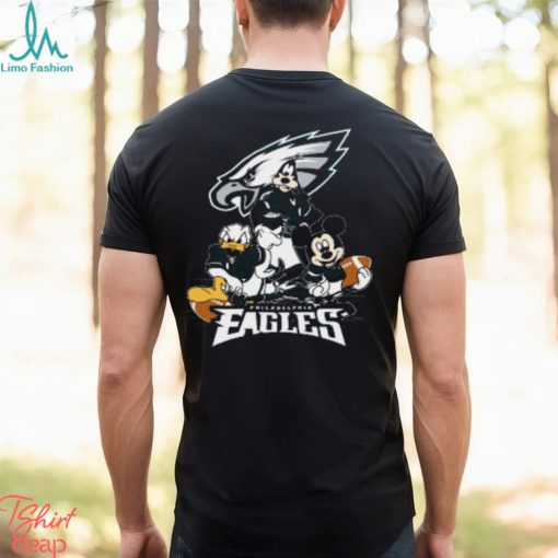 NFL Philadelphia Eagles Mickey Mouse Donald Duck Goofy Football T Shirt