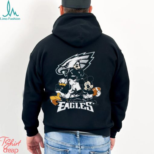 NFL Philadelphia Eagles Mickey Mouse Donald Duck Goofy Football T Shirt