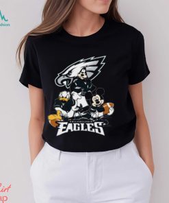 NFL Philadelphia Eagles Mickey Mouse Donald Duck Goofy Football T Shirt