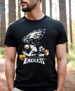 NFL Philadelphia Eagles Mickey Mouse Donald Duck Goofy Football T Shirt