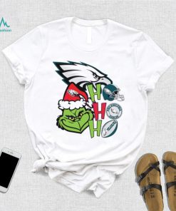 NFL Philadelphia Eagles football Grinch ho ho ho helmet logo shirt, hoodie, sweater, long sleeve and tank top NFL Philadelphia Eagles football Grinch ho ho ho helmet logo shirt