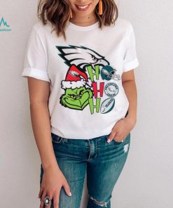 NFL Philadelphia Eagles football Grinch ho ho ho helmet logo shirt, hoodie, sweater, long sleeve and tank top NFL Philadelphia Eagles football Grinch ho ho ho helmet logo shirt