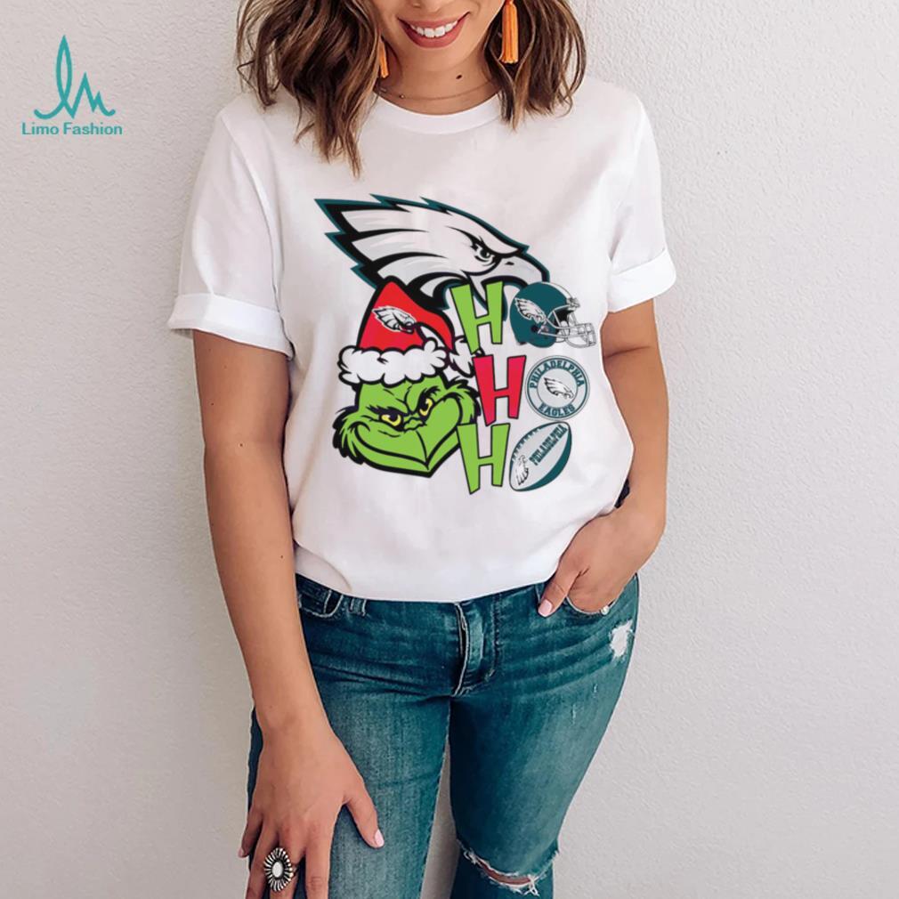 NFL Philadelphia Eagles football Grinch ho ho ho helmet logo shirt NFL Philadelphia Eagles football Grinch ho ho ho helmet logo shirt