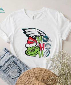 NFL Philadelphia Eagles football Grinch ho ho ho helmet logo shirt, hoodie, sweater, long sleeve and tank top NFL Philadelphia Eagles football Grinch ho ho ho helmet logo shirt