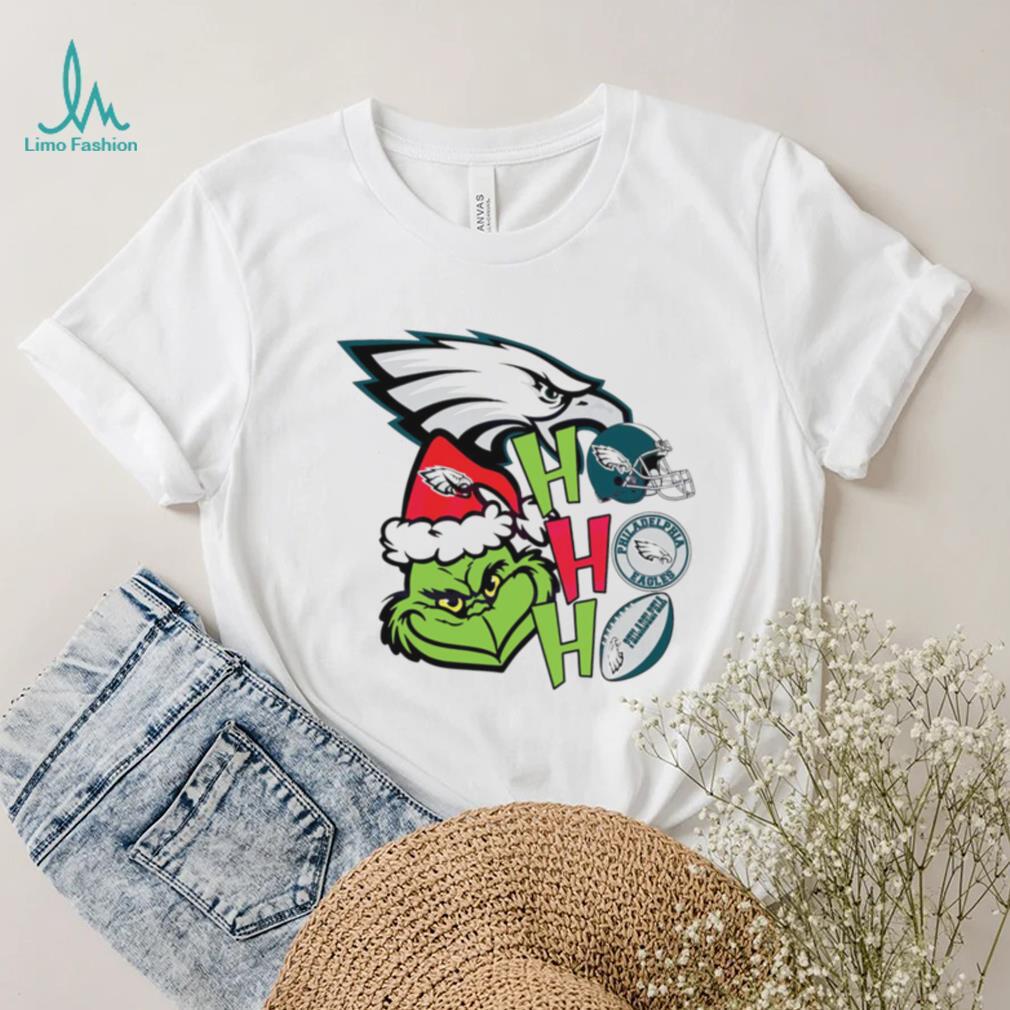 NFL Philadelphia Eagles football Grinch ho ho ho helmet logo shirt NFL Philadelphia Eagles football Grinch ho ho ho helmet logo shirt