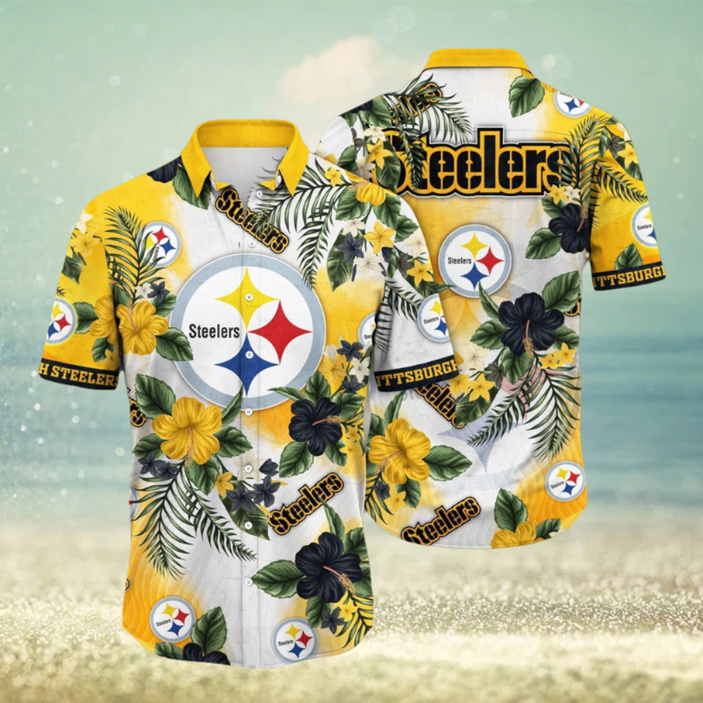 NFL Pittsburgh Steelers Hawaii Shirt Flower Trendy Floral Tops NFL Pittsburgh Steelers Hawaii Shirt Flower Trendy Floral Tops