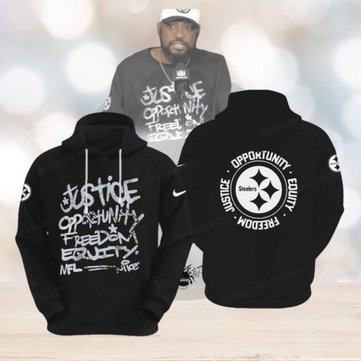 NFL Pittsburgh Steelers Justice Opportunity Equity Freedom Hoodie