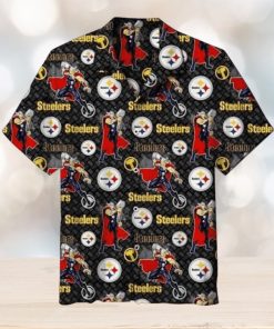 NFL Pittsburgh Steelers Logos Hawaiian Shirt