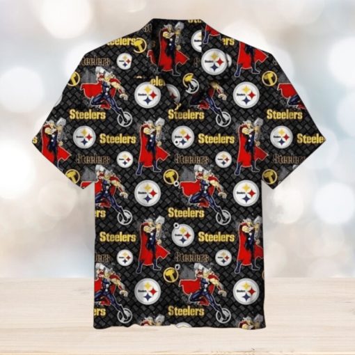 NFL Pittsburgh Steelers Logos Hawaiian Shirt