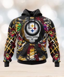 NFL Pittsburgh Steelers Mix Grateful Dead, Personalized Name & Number Specialized Concepts Kits 3D Hoodie
