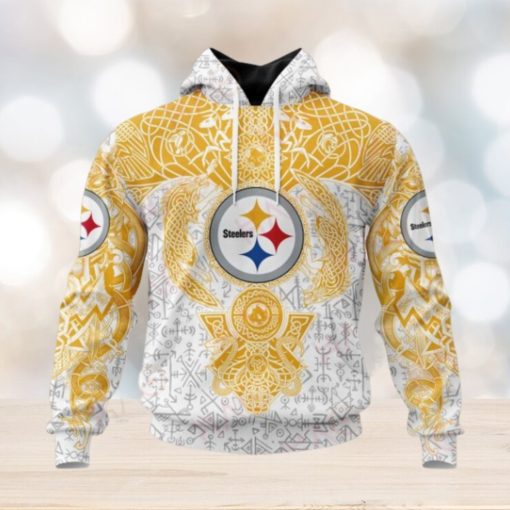 NFL Pittsburgh Steelers Norse Viking Symbols 3D Hoodie