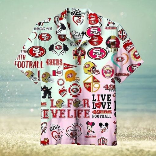 NFL San Francisco 49ers Hawaiian Shirt Football Gift For Men, NFL Hawaiian Shirt