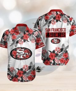 NFL San Francisco 49ers Hawaiian Shirt Hibiscus Flower Pattern, NFL Hawaiian Shirt