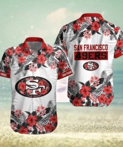 NFL San Francisco 49ers Hawaiian Shirt Hibiscus Flower Pattern, NFL Hawaiian Shirt