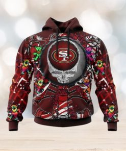 NFL San Francisco 49ers Mix Grateful Dead, Personalized Name & Number Specialized Concepts Kits 3D Hoodie