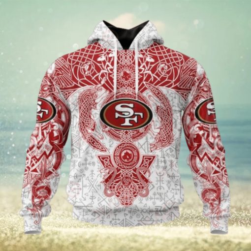 NFL San Francisco 49ers Norse Viking Symbols 3D Hoodie