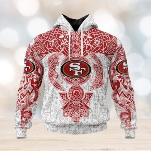 NFL San Francisco 49ers Norse Viking Symbols 3D Hoodie