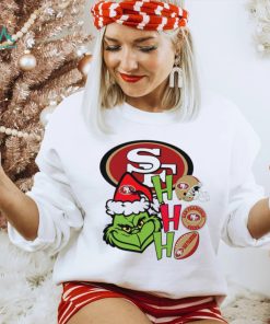 NFL San Francisco 49ers football Grinch ho ho ho helmet logo shirt