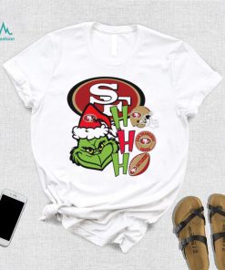 NFL San Francisco 49ers football Grinch ho ho ho helmet logo shirt, hoodie, sweater, long sleeve and tank top NFL San Francisco 49ers football Grinch ho ho ho helmet logo shirt