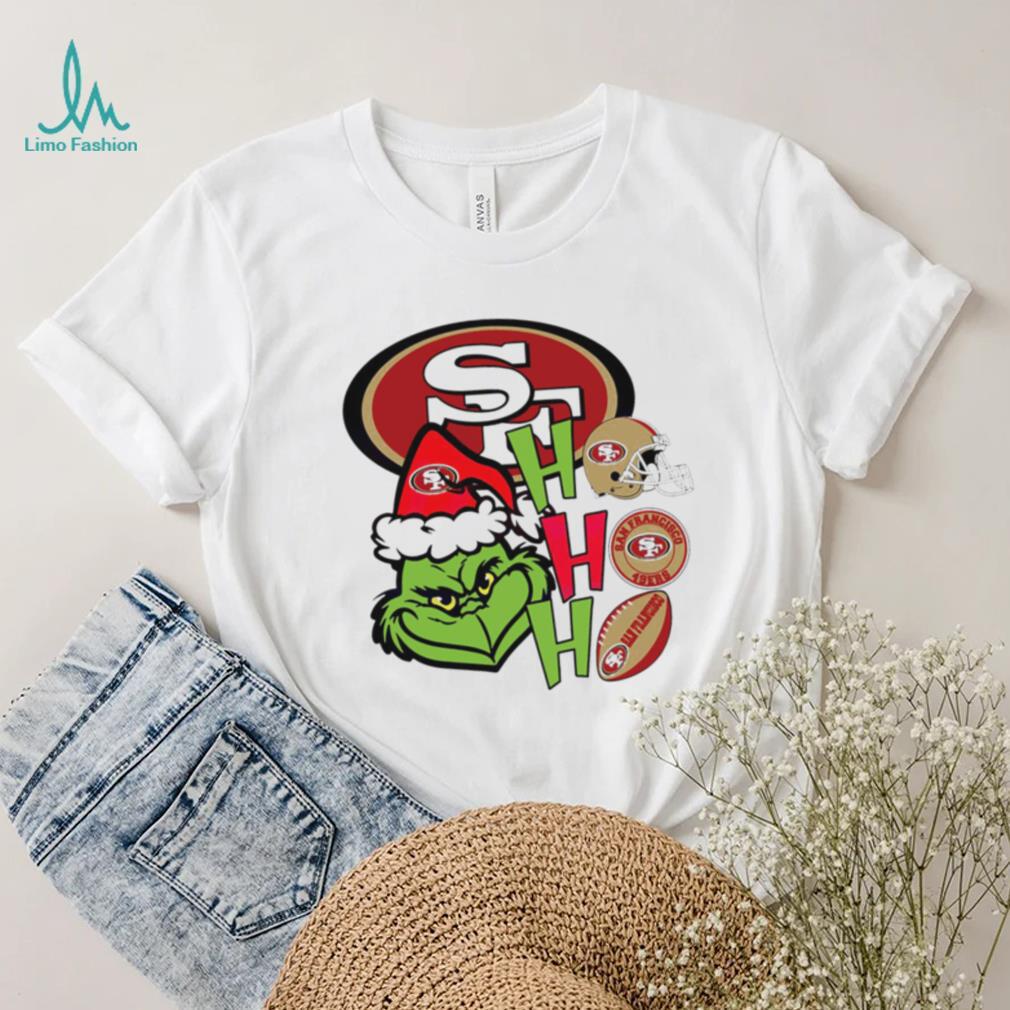 NFL San Francisco 49ers football Grinch ho ho ho helmet logo shirt NFL San Francisco 49ers football Grinch ho ho ho helmet logo shirt