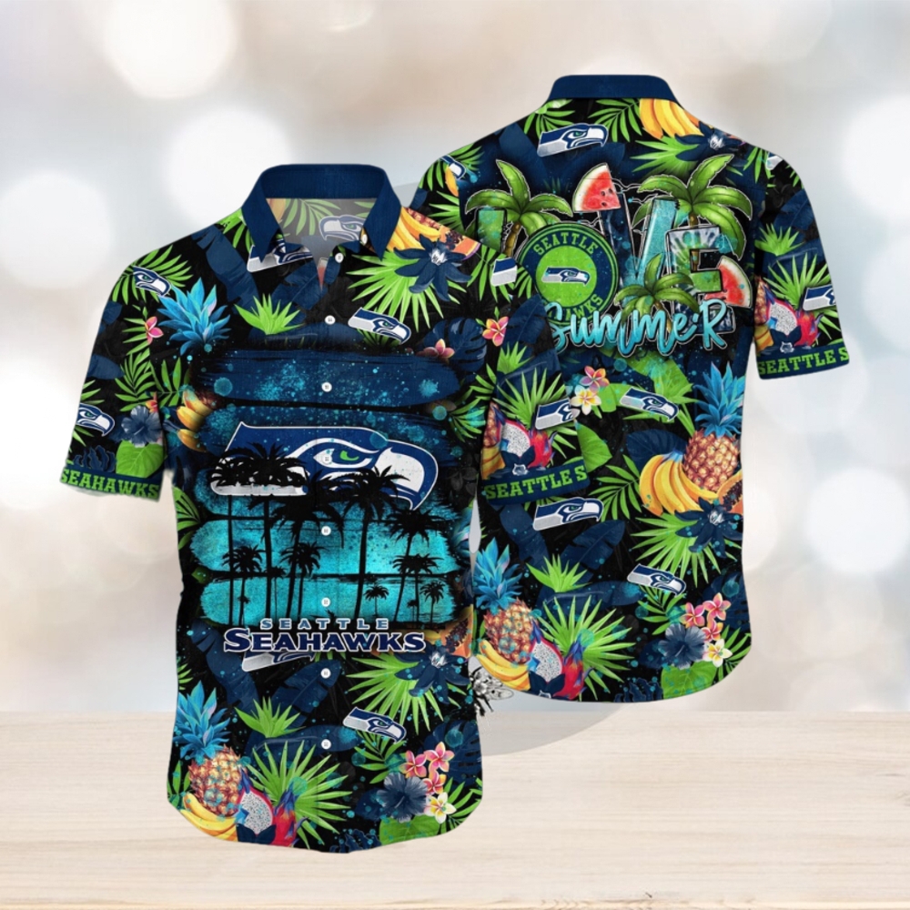 NFL Seattle Seahawks Hawaii Shirt Flower Relaxed Island Wear NFL Seattle Seahawks Hawaii Shirt Flower Relaxed Island Wear