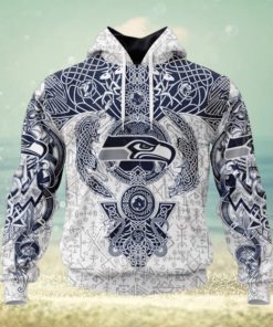 NFL Seattle Seahawks Norse Viking Symbols 3D Hoodie