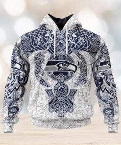 NFL Seattle Seahawks Norse Viking Symbols 3D Hoodie