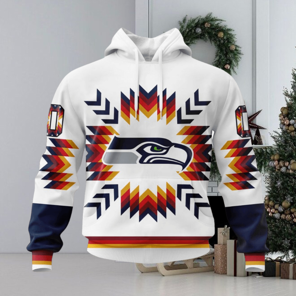 NFL Seattle Seahawks Special Design With Native Pattern Hoodie NFL Seattle Seahawks Special Design With Native Pattern Hoodie