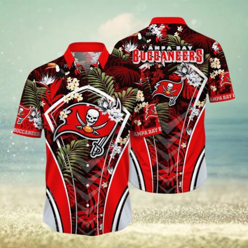NFL Tampa Bay Buccaneers Hawaii Shirt Flower Vibrant Beachy Shirts