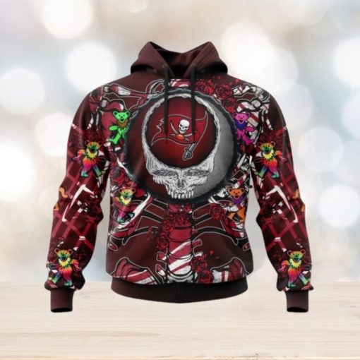 NFL Tampa Bay Buccaneers Mix Grateful Dead, Personalized Name & Number Specialized Concepts Kits 3D Hoodie