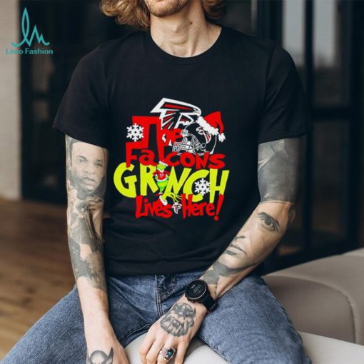 NFL The Atlanta Falcons Grinch Lives Here Christmas shirt